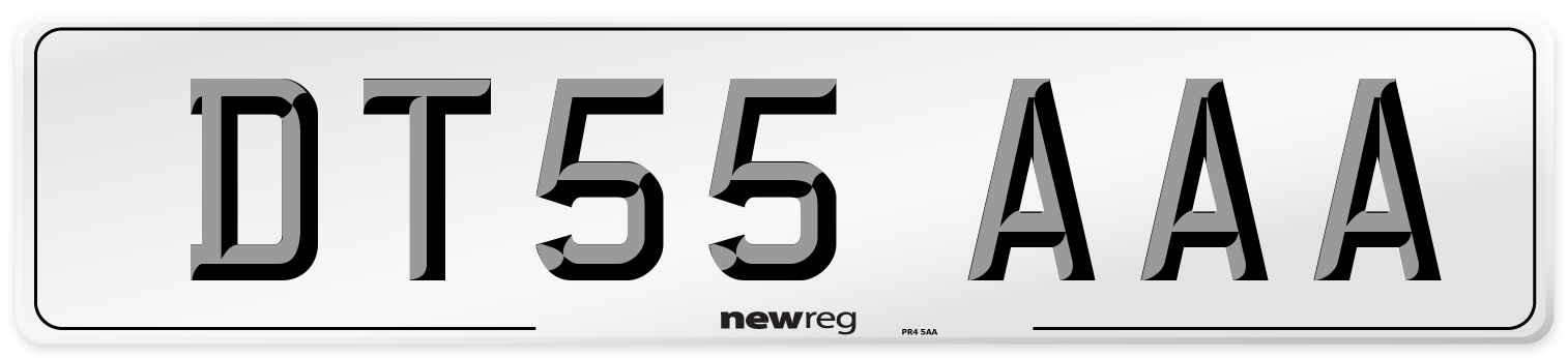 DT55 AAA Number Plate from New Reg